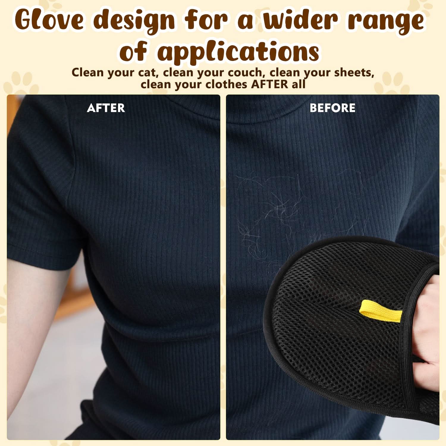 Double-Sided Pet Hair Removal Gloves
