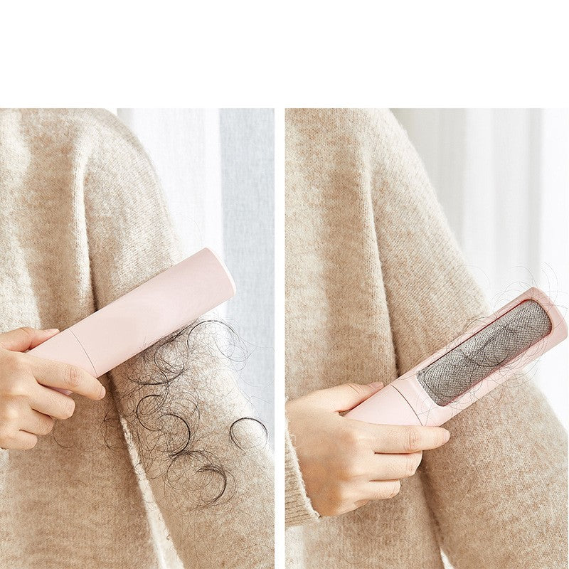 Effective Self-Cleaning Pet Hair Removal Tool | 2-in-1 Brush & Portable Lint Roller