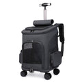 Universal Wheel Trolley Pet Bag | Foldable Travel Backpack for Cats & Small Dogs