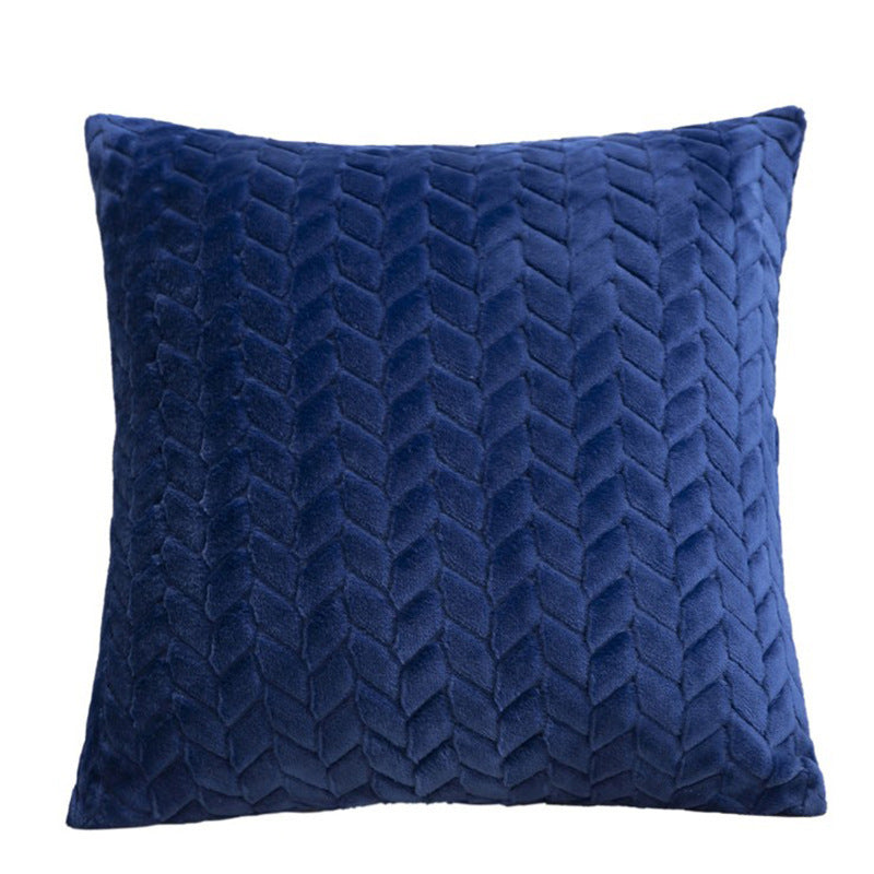 Modern Solid Flannel Sofa Cushion Case