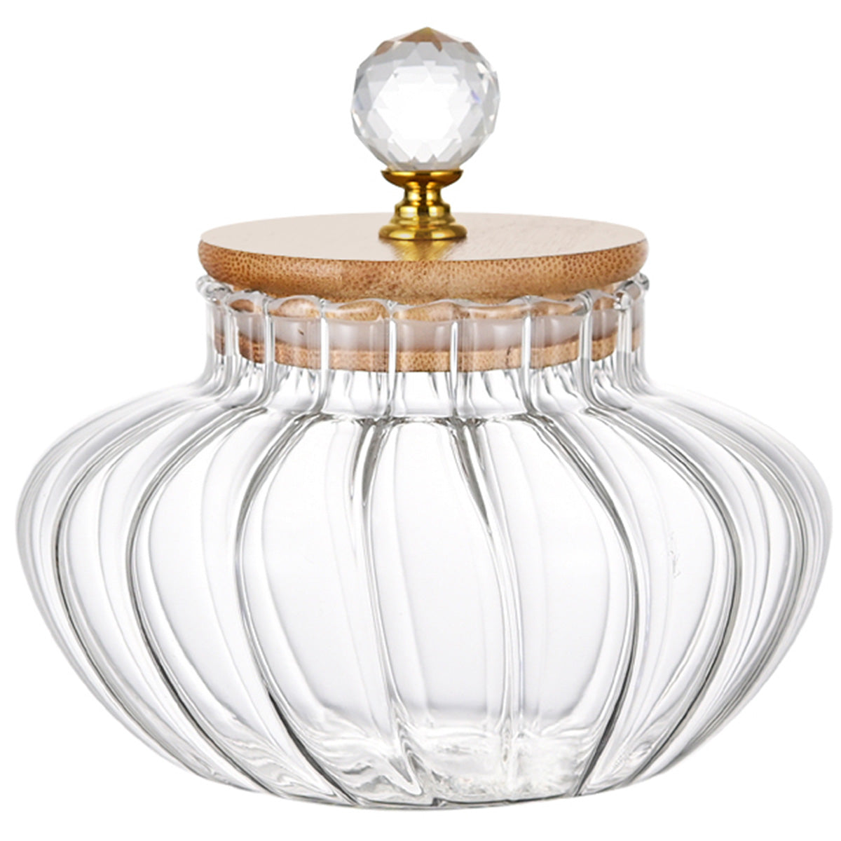 1 PCS High Borosilicate Stripe Sealed Jar, Kitchen Storage Jar, Coffee Can, Coffee Storage Container