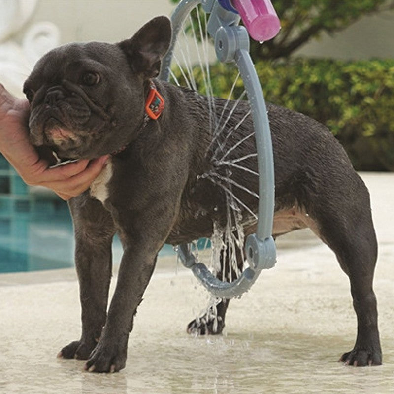 Space-Saving Pet Grooming Tool: One-Key Foldable Cleaning Hose for Bathing