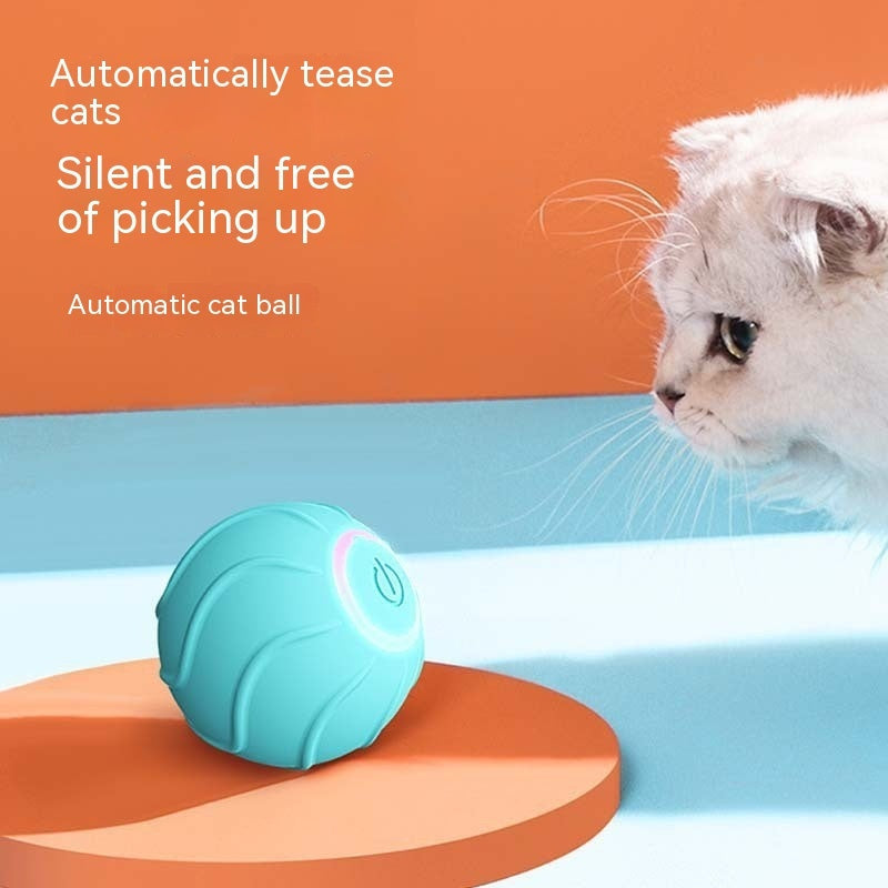 Automatic Cat Interactive Toy: USB Self-Hi Jumping Ball for Kittens & Owners