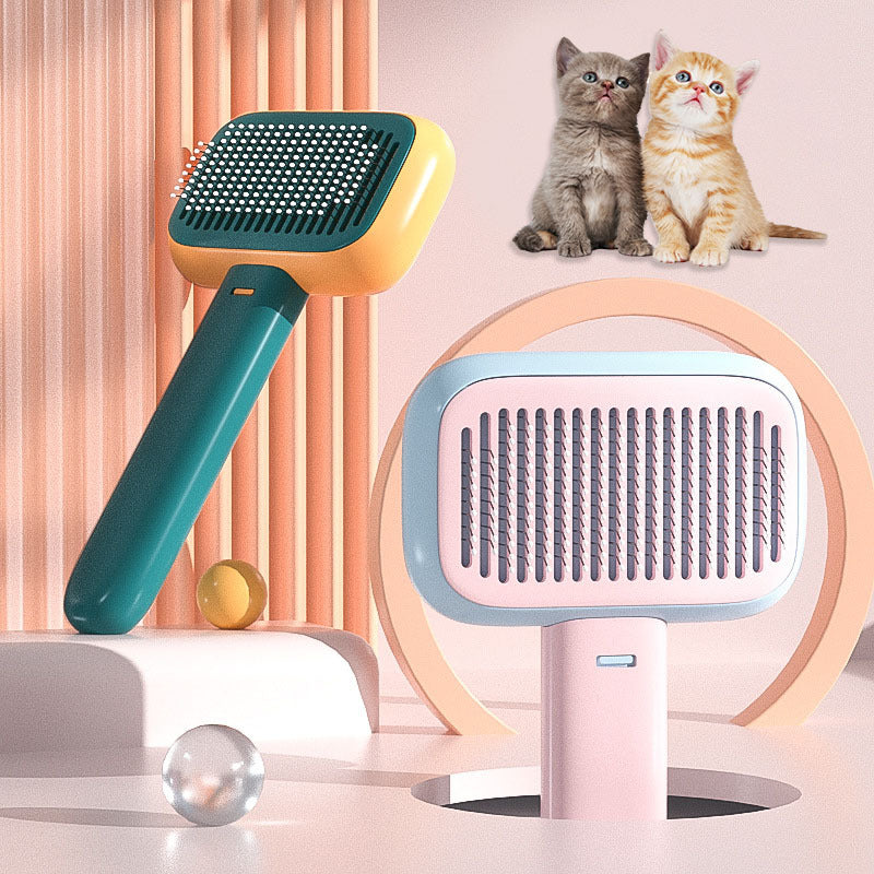 Cat & Dog Hair Massage Comb | Open-Knot Brush & Stainless Steel Grooming Tool