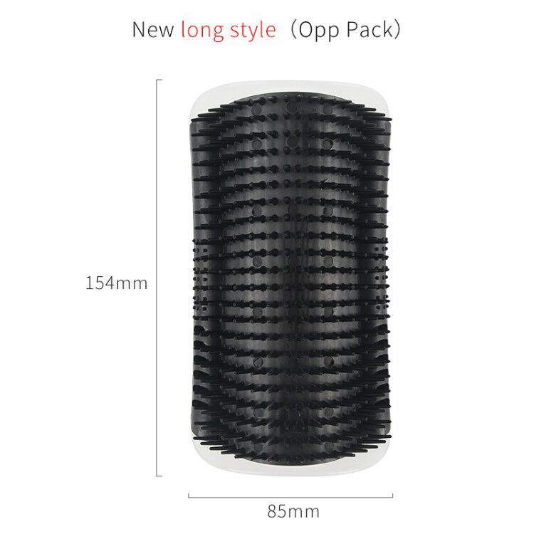 Wall-Mounted Cat Grooming Tool | Corner Rubbing Massager Brush Device