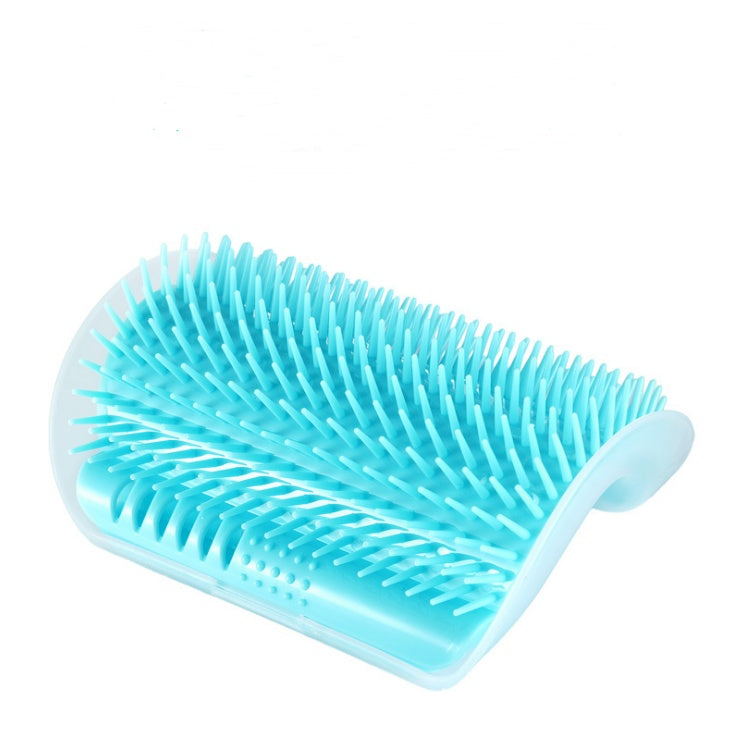 Wall-Mounted Cat Grooming Tool | Corner Rubbing Massager Brush Device