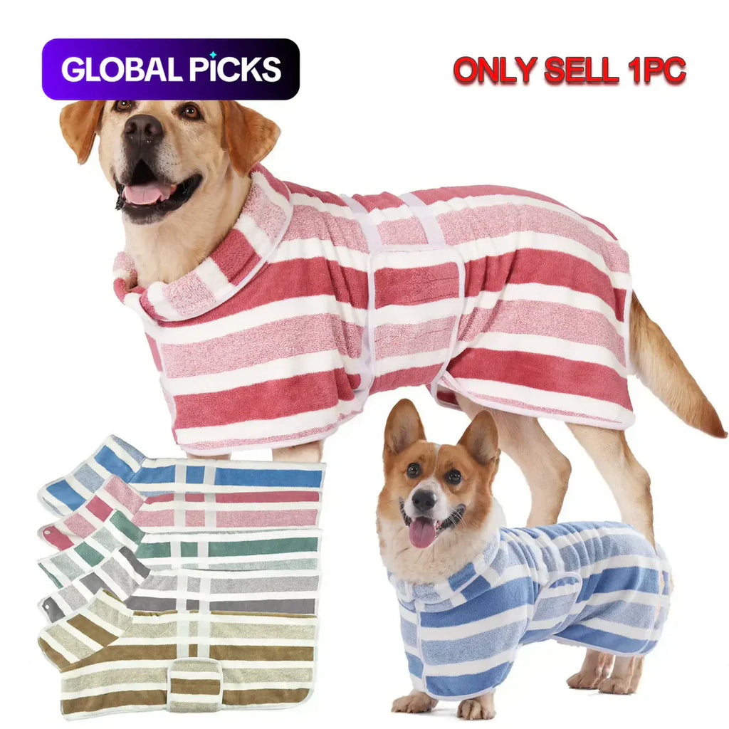 Quick-Drying Dog Bathrobe