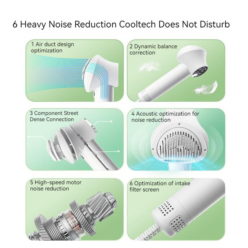 Smart Pet Hair Dryer & Comb | Silent, No-Harm Grooming Blower for Dogs & Cats