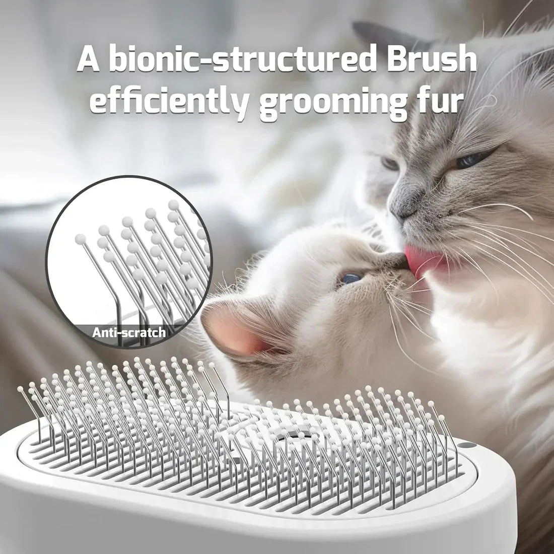 Pet Grooming Tool – Comb, Hair Remover & Humidifier ~ (white)