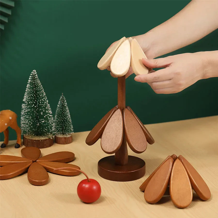 Tree Insulation Mat Solid Wood Dining Table Anti Scalding Mat Pot Mat Festival Gift Creative And Personalized Home Decoration