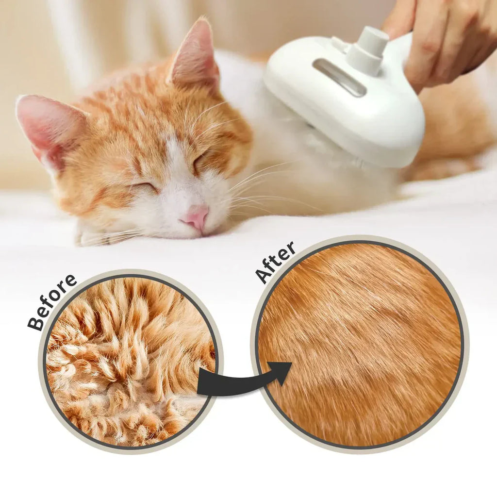 Pet Grooming Tool – Comb, Hair Remover & Humidifier ~ (white)