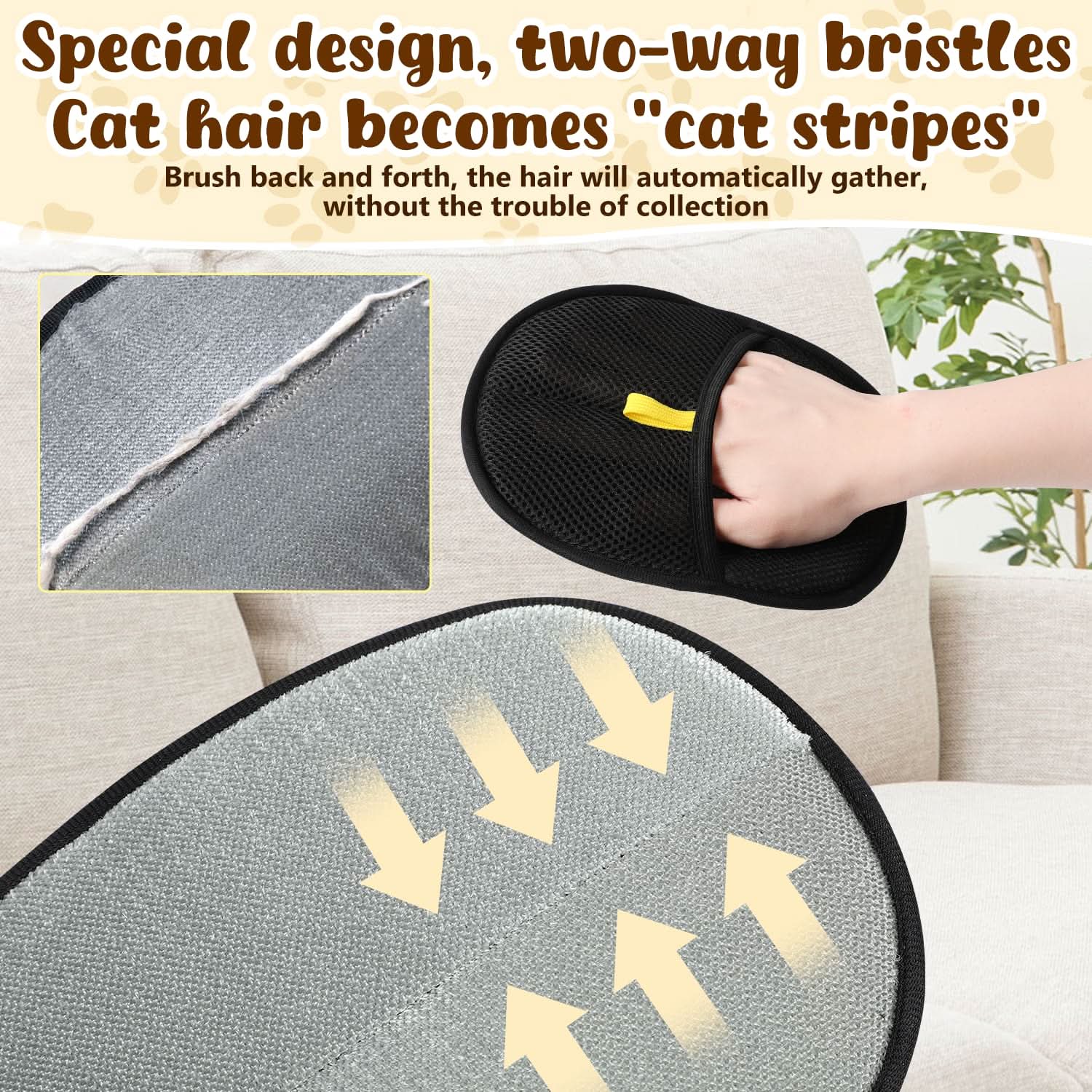 Double-Sided Pet Hair Removal Gloves