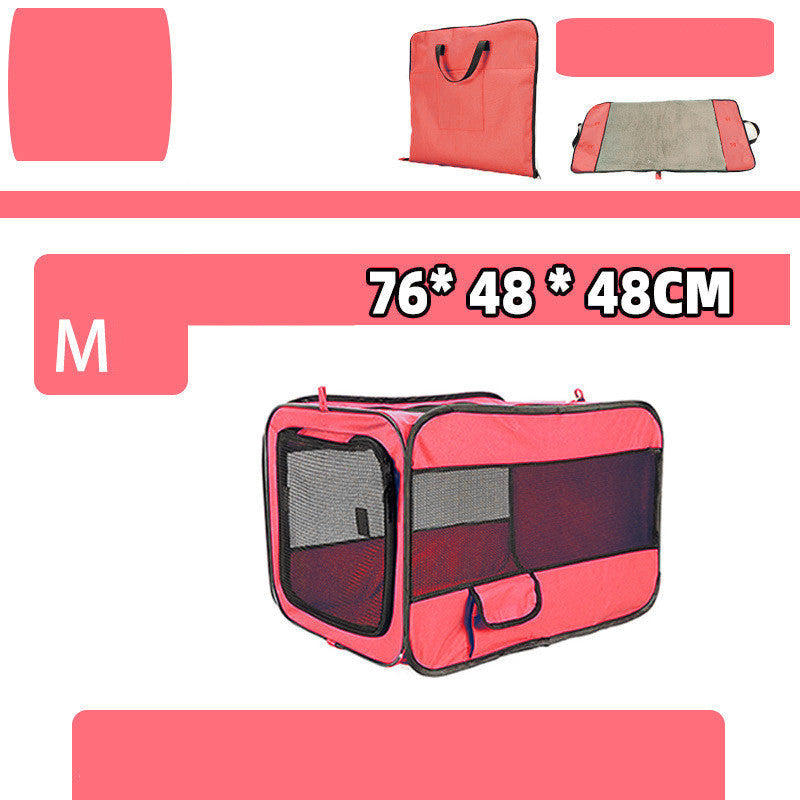 Soft Folding Pet Carrier Cage | Travel Bag with Locking Safety Zippers