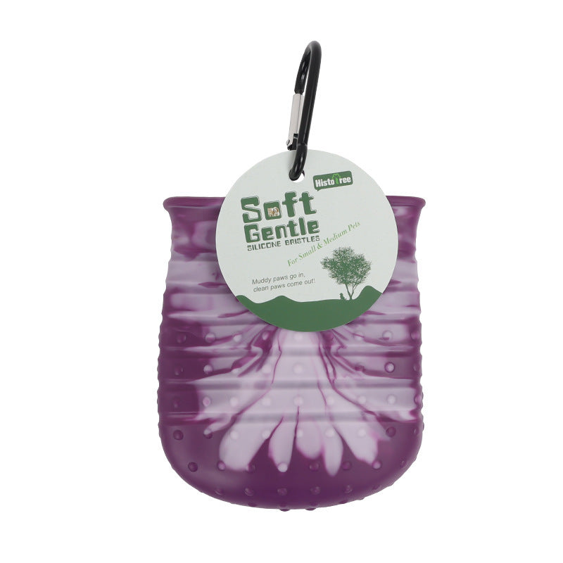Pet Foot Cleaning Washer Brush Cup | Soft Silicone Paw Clean Bucket for Dogs