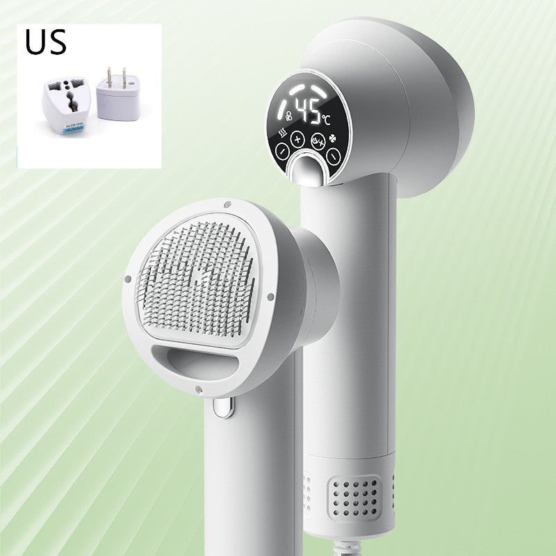 Smart Pet Hair Dryer & Comb | Silent, No-Harm Grooming Blower for Dogs & Cats