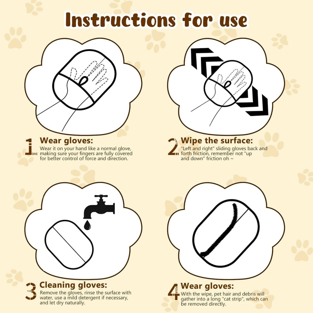 Double-Sided Pet Hair Removal Gloves